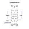 47722 - Contacto dúplex, cara de chino, Standard, blanco, Volteck