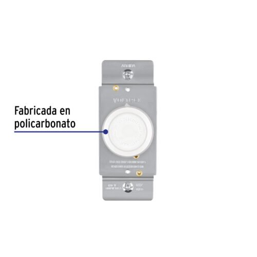 47723 - Atenuador de luz giratorio, Standard, blanco, Volteck