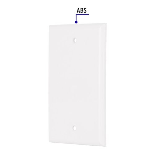 47724 - Placa de ABS ciega, Standard, blanco, Volteck