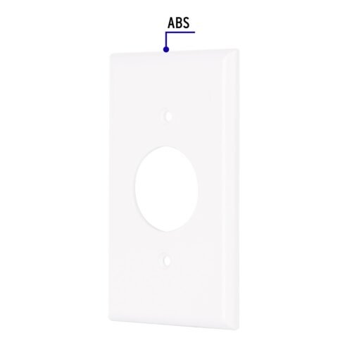 47725 - Placa de ABS para contacto redondo, Standard, blanco