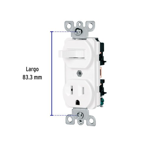 47728 - Interruptor de palanca con contacto, Standard, blanco