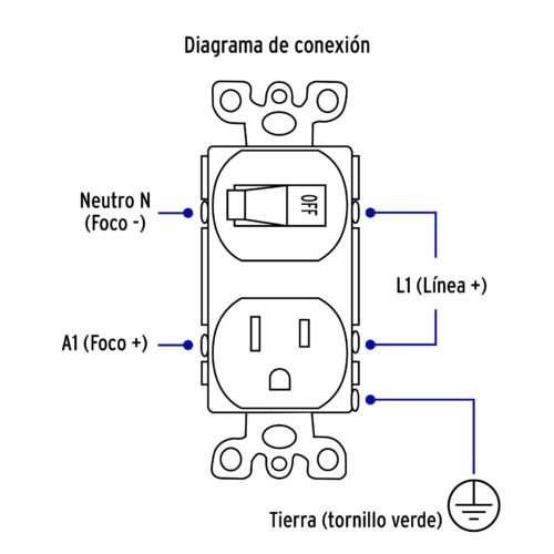 47728 - Interruptor de palanca con contacto, Standard, blanco