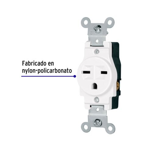 47732 - Contacto sencillo, cara de chino, Standard, blanco, Volteck