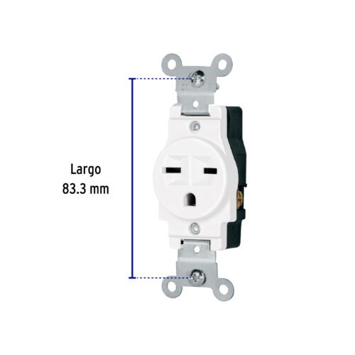 47732 - Contacto sencillo, cara de chino, Standard, blanco, Volteck