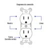 47733 - Contacto dúplex, 2 polos 3 hilos, Standard, granel, blanco