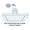 47734 - Regadera cuadrada 4", acero inox, con brazo, cromo, Túbig