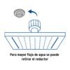 47738 - Regadera cuadrada 8", acero inox, con brazo, cromo, Túbig