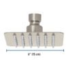 477412 47741 - Regadera cuadrada 4", acero inox, sin brazo, satín, Túbig