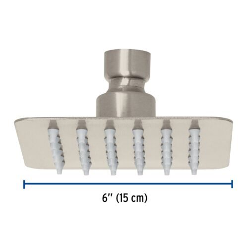 477412 47741 - Regadera cuadrada 4", acero inox, sin brazo, satín, Túbig