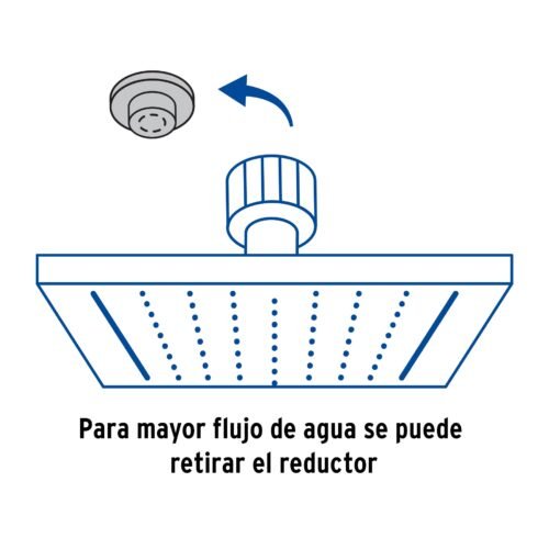 477413 47741 - Regadera cuadrada 4", acero inox, sin brazo, satín, Túbig