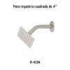 477414 47741 - Regadera cuadrada 4", acero inox, sin brazo, satín, Túbig