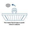 47745 - Regadera cuadrada 8", acero inox, sin brazo, satín, Túbig