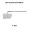 47745 - Regadera cuadrada 8", acero inox, sin brazo, satín, Túbig
