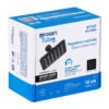 47747 - Regadera cuadrada 4", acero inox, sin brazo, negro, Tubig