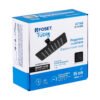 47749 - Regadera cuadrada 6", acero inox, sin brazo, negro, Túbig