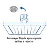 47750 - Regadera cuadrada 8", acero inox, con brazo, negro, Túbig