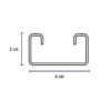 477572 47757 - Perfil monocanal perforado de 3 m, 4 x 2 cm cal. 18, VOLTECK