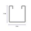 47758 - Perfil monocanal perforado de 3 m, 4 x 4 cm cal. 18, VOLTECK