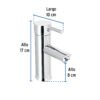 477902 47790 - Monomando corto cromo para lavabo, Foset Tubig