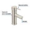 477911 47791 - Monomando corto satín para lavabo, Foset Tubig