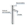 477931 47793 - Monomando alto cromo para lavabo, Foset Tubig