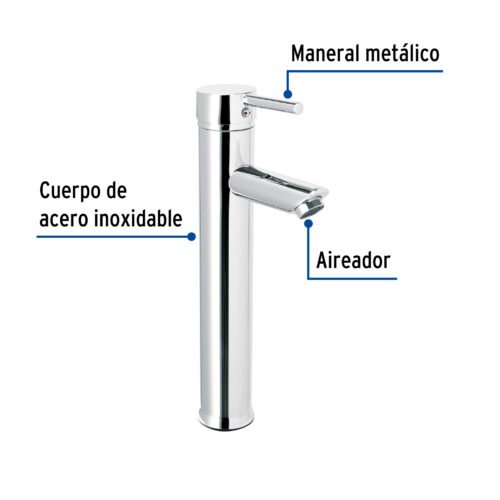 477931 47793 - Monomando alto cromo para lavabo, Foset Tubig