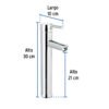 477932 47793 - Monomando alto cromo para lavabo, Foset Tubig