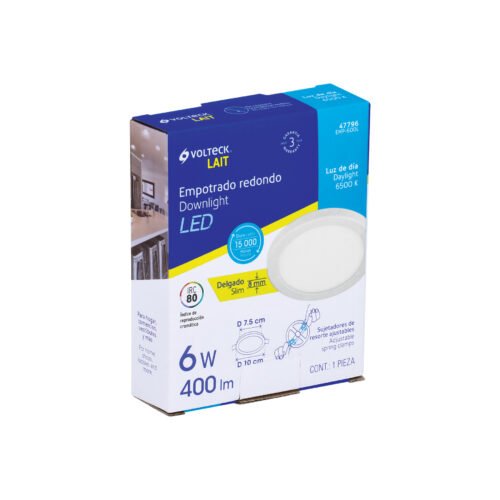 477965 47796 - Luminario de LED para empotrar 6 W, ajustable, luz de día
