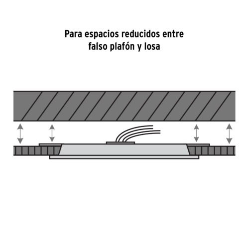 47798 - Luminario de LED para empotrar 15 W, ajustable, luz de día
