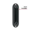 47800 - Jaladera de embutir ovalada acabado negro, HERMEX