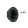 478031 47803 - Jaladera de embutir circular No. 4 acabado negro