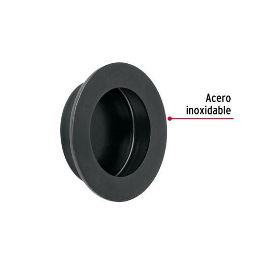 478031 47803 - Jaladera de embutir circular No. 4 acabado negro
