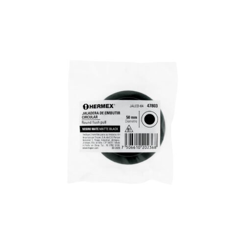 478033 47803 - Jaladera de embutir circular No. 4 acabado negro