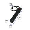 478042 47804 - Multicontacto 14 AWG 6 ent., sup. de picos 450 joules, negro