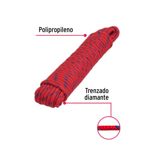 47809 - Piola de polipropileno trenzada de 6mm x 15m en madeja