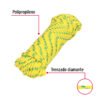 478122 47812 - Piola de polipropileno trenzada de 4mm x 30m en madeja