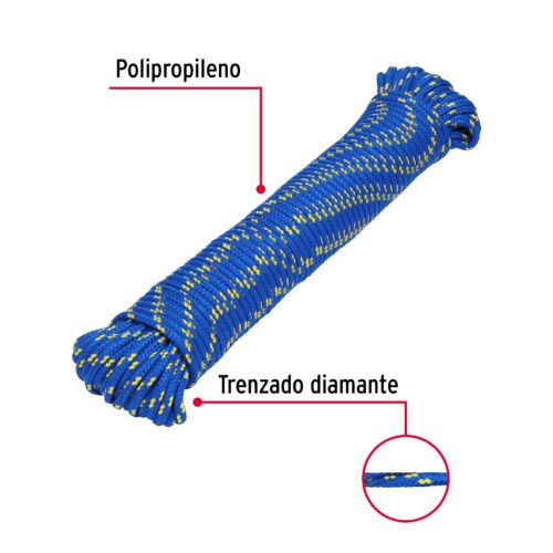 47813 - Piola de polipropileno trenzada de 5mm x 30m en madeja