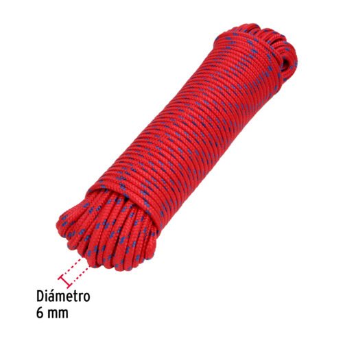 47814 - Piola de polipropileno trenzada de 6mm x 30m en madeja