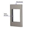 47819 - Placa de acero inox con 1 ventana 3 módulos, línea Lisboa