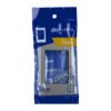 47819 - Placa de acero inox con 1 ventana 3 módulos, línea Lisboa