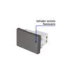 47821 - Interruptor sencillo acero inox de 1.5 módulos, línea Lisboa