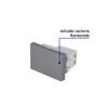 47824 - Interruptor 3 vías acero inox de 1.5 módulos, línea Lisboa