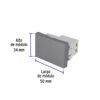 47824 - Interruptor 3 vías acero inox de 1.5 módulos, línea Lisboa
