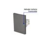 47825 - Interruptor 3 vías acero inox de 3 módulos, línea Lisboa