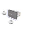 478262 47826 - Interruptor timbre acero inox de 1.5 módulos, línea Lisboa