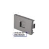 478311 47831 - Toma de teléfono acero inox de 1.5 módulos, línea Lisboa