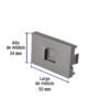 478312 47831 - Toma de teléfono acero inox de 1.5 módulos, línea Lisboa