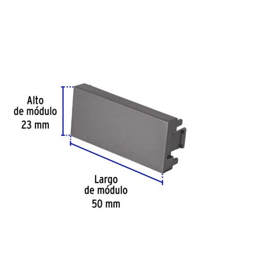 47832 - Tapón ciego acero inox de 1 módulo, línea Lisboa, Volteck
