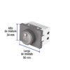 47833 - Dimmer giratorio acero inox de 1.5 módulos, línea Lisboa