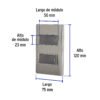 478342 47834 - Placa armada acero inox con 2 interruptores 1 módulo, Lisboa